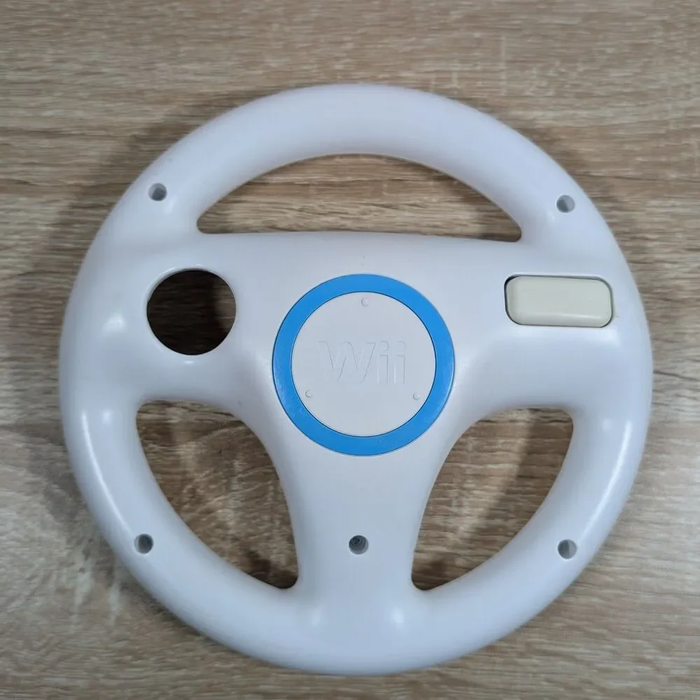 Nintendo Wii Steering Wheel RVL-024 White Racing Wheel Controller